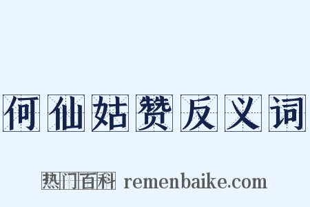 何仙姑赞反义词是什么意思的图片